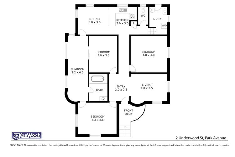 Floorplan of Homely house listing, 2 UNDERWOOD STREET, Park Avenue QLD 4701