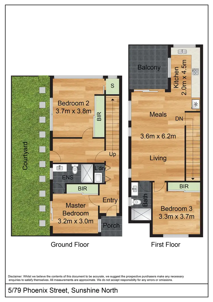 Floorplan of Homely townhouse listing, 5/79 Phoenix Street, Sunshine North VIC 3020