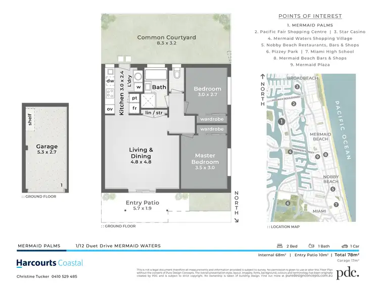 Floorplan of Homely unit listing, 1/12 Duet Drive, Mermaid Waters QLD 4218