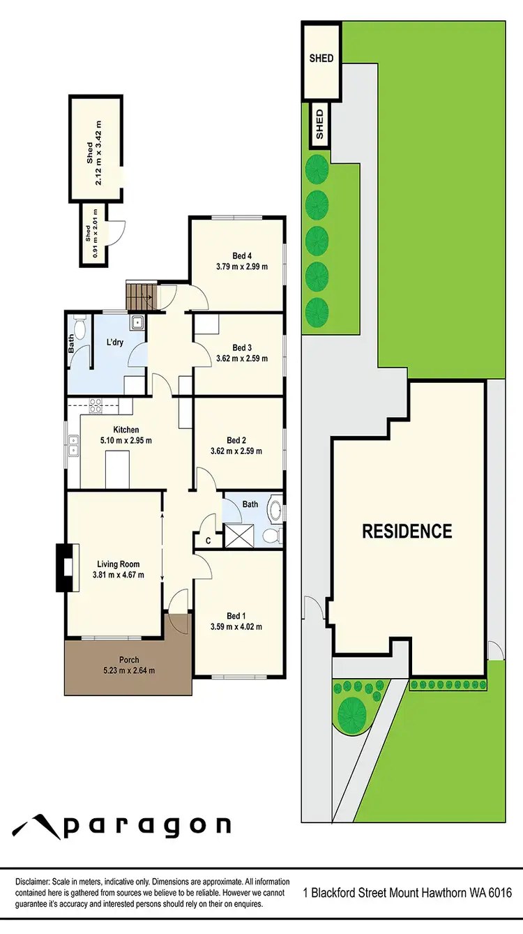 Floorplan of Homely house listing, 1 Blackford Street, Mount Hawthorn WA 6016