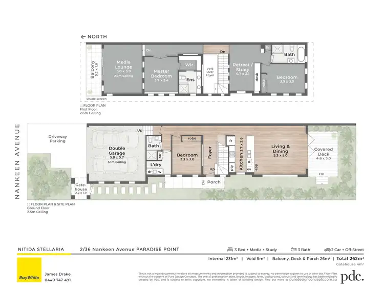 Floorplan of Homely semi-detached listing, 2/36 Nankeen Avenue, Paradise Point QLD 4216