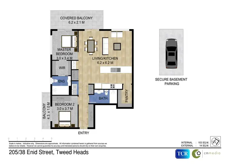 Floorplan of Homely apartment listing, 205/38 Enid Street, Tweed Heads NSW 2485