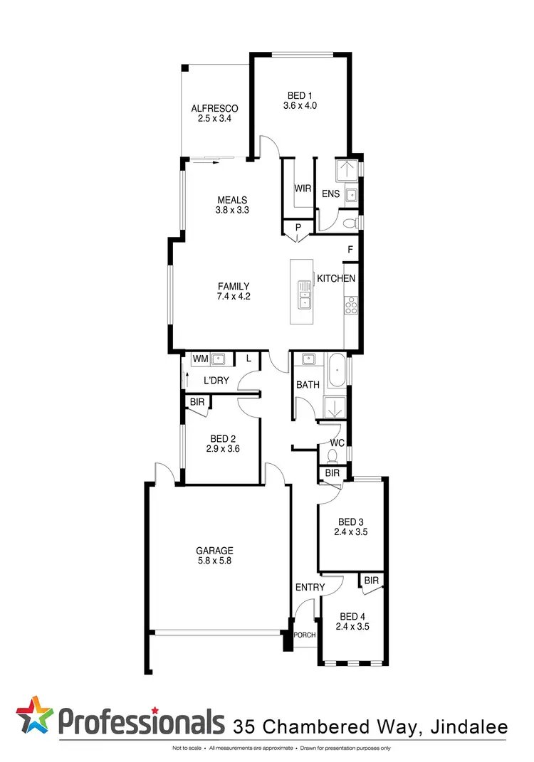 Floorplan of Homely house listing, 35 Chambered Way, Jindalee WA 6036