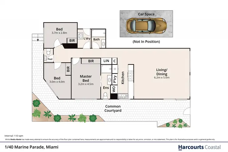 Floorplan of Homely apartment listing, 1/40 Marine Parade, Miami QLD 4220