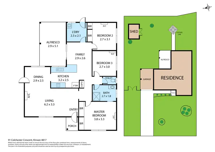 Floorplan of Homely house listing, 91 Colchester Crescent, Kirwan QLD 4817