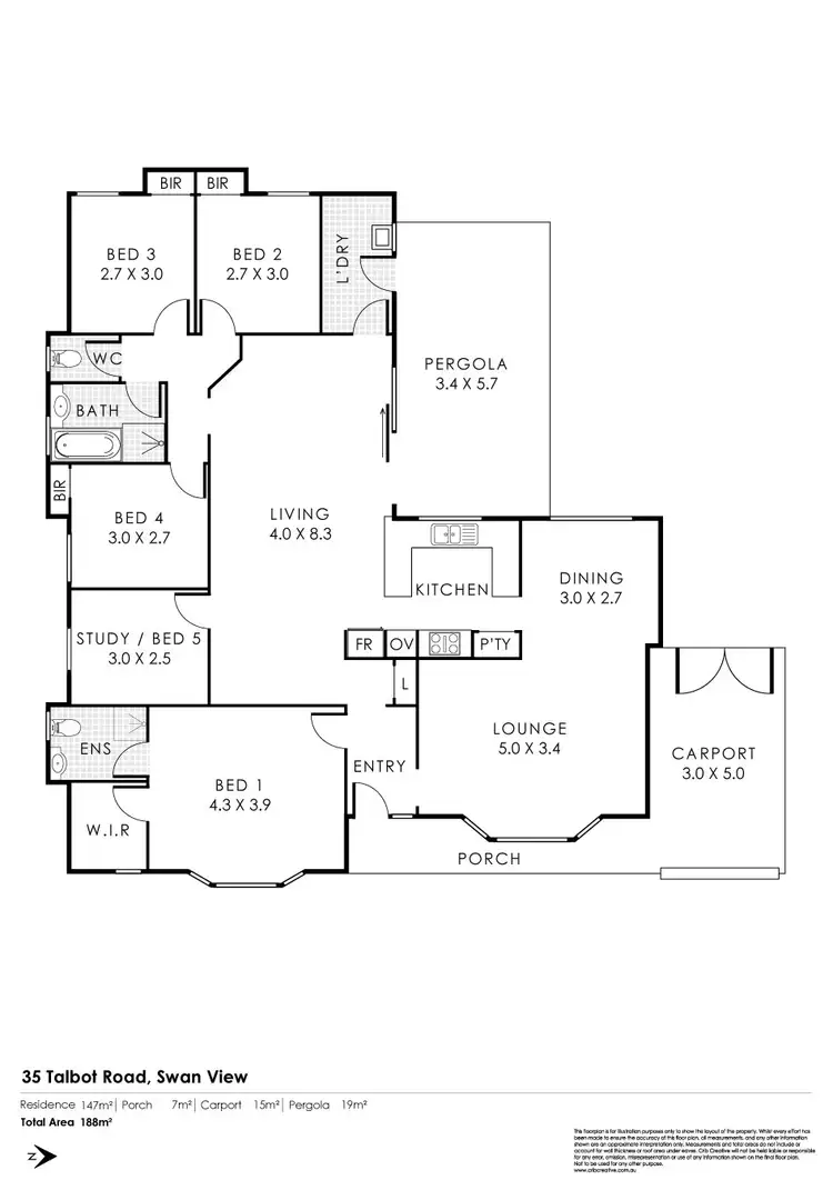 Floorplan of Homely house listing, 35 Talbot Road, Swan View WA 6056