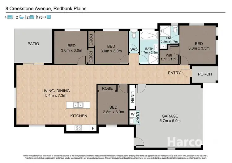Floorplan of Homely house listing, 8 Creekstone Avenue, Redbank Plains QLD 4301
