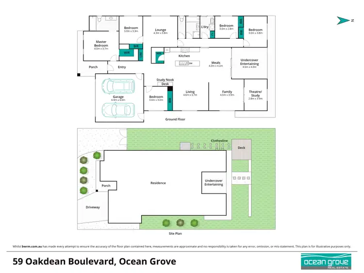 Floorplan of Homely house listing, 59 Oakdean Boulevard, Ocean Grove VIC 3226