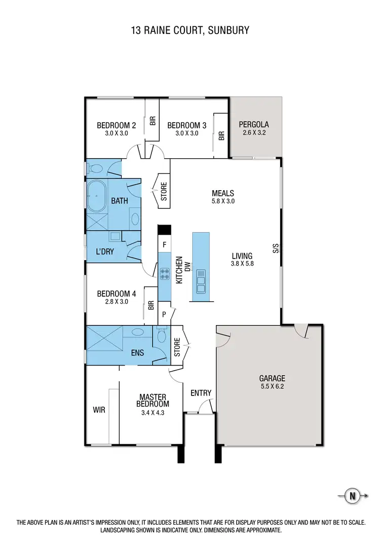 Floorplan of Homely house listing, 13 Raine Court, Sunbury VIC 3429