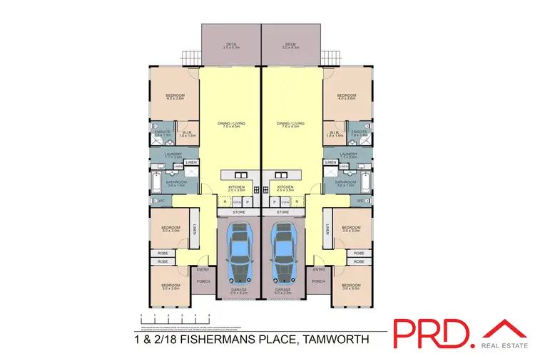 Floorplan of Homely block of units listing, 1-2/18 Fishermans Place, Tamworth NSW 2340