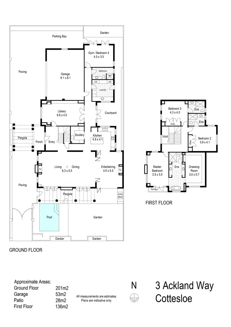 Floorplan of Homely house listing, 3 Ackland Way, Cottesloe WA 6011
