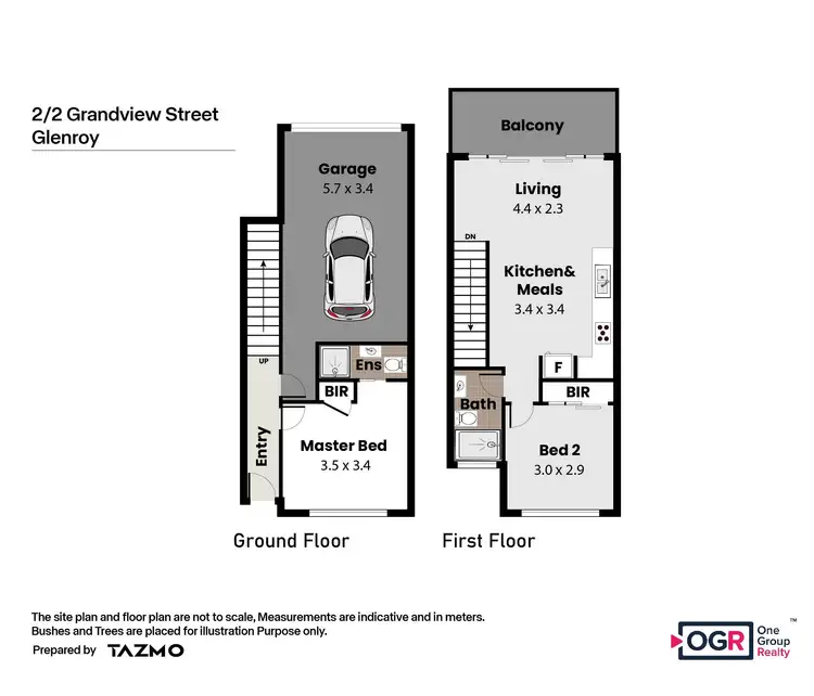 Floorplan of Homely townhouse listing, 2/2 Grandview Street, Glenroy VIC 3046