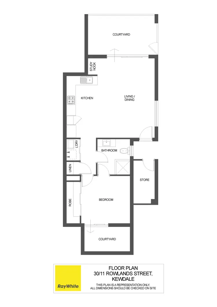 Floorplan of Homely unit listing, 30/11 Rowlands Street, Kewdale WA 6105
