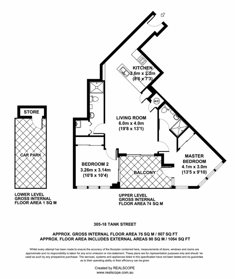 Floorplan of Homely unit listing, 305/18 Tank Street, Brisbane City QLD 4000