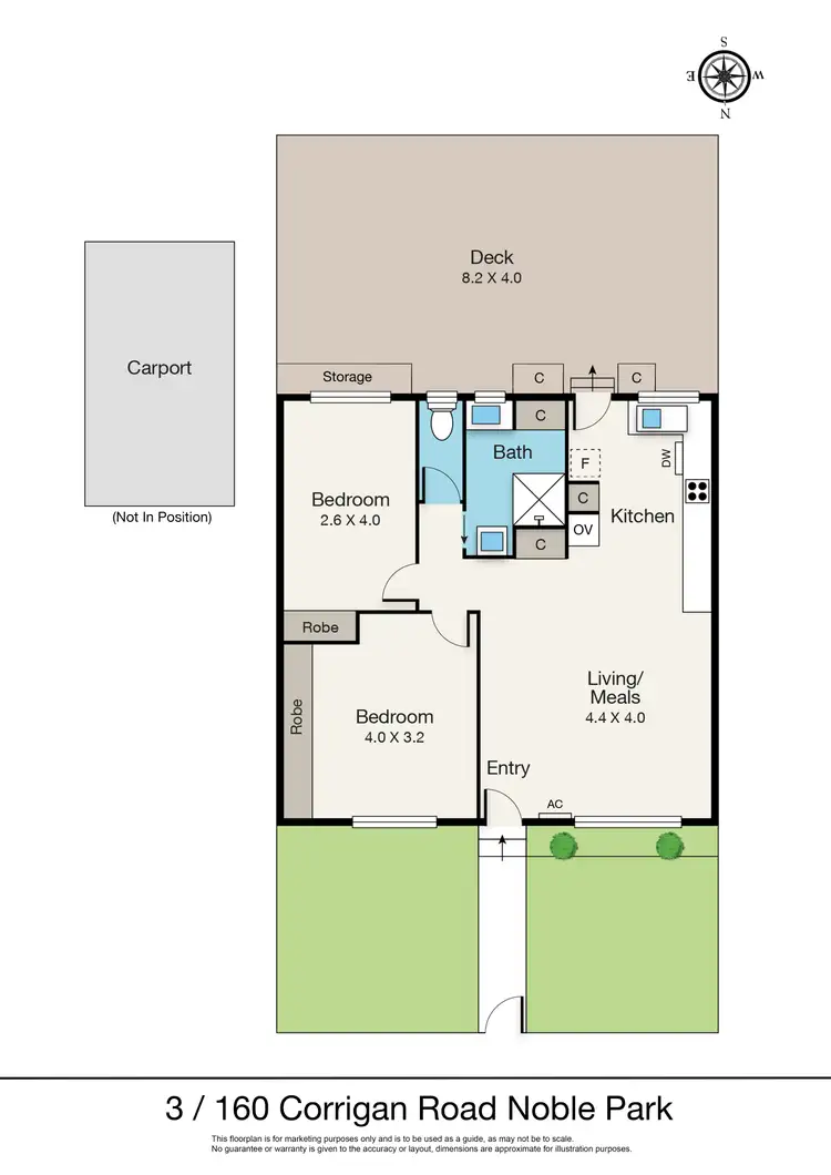 Floorplan of Homely unit listing, 3/160 Corrigan Road, Noble Park VIC 3174