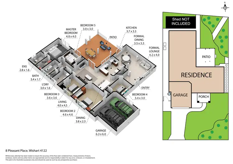 Floorplan of Homely house listing, 8 Pleasant Place, Wishart QLD 4122