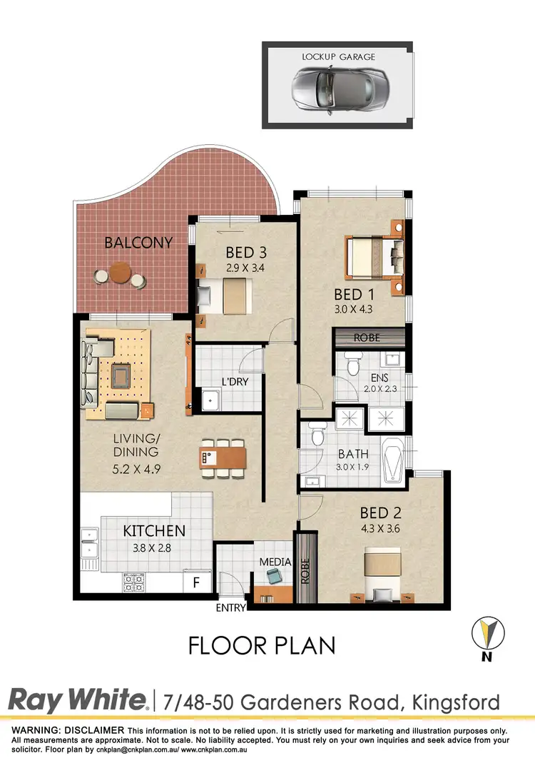 Floorplan of Homely apartment listing, 7/44-50 Gardeners Road, Kingsford NSW 2032