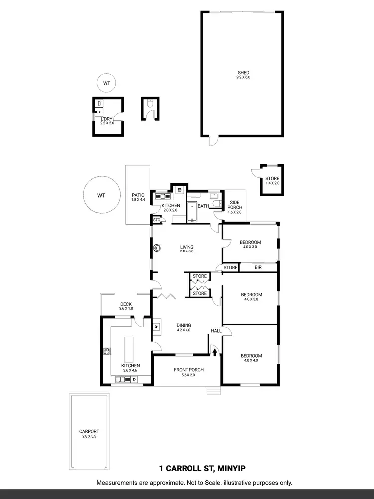 Floorplan of Homely house listing, 1 Carroll Street, Minyip VIC 3392
