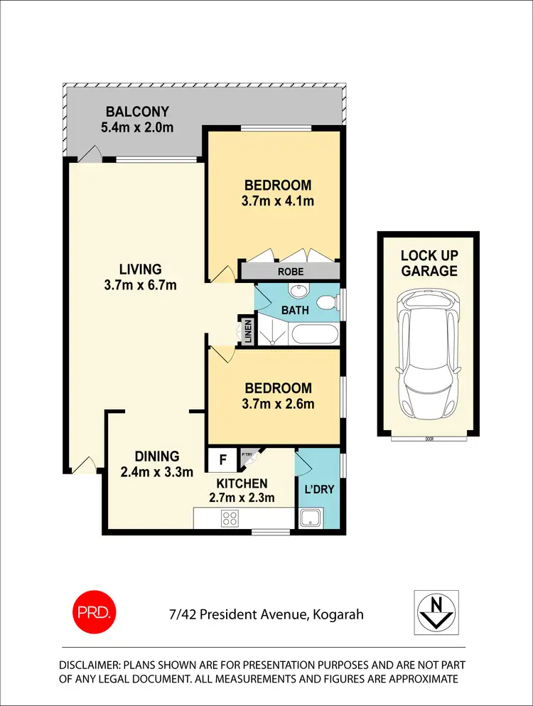 Floorplan of Homely unit listing, 7/42 President Avenue, Kogarah NSW 2217