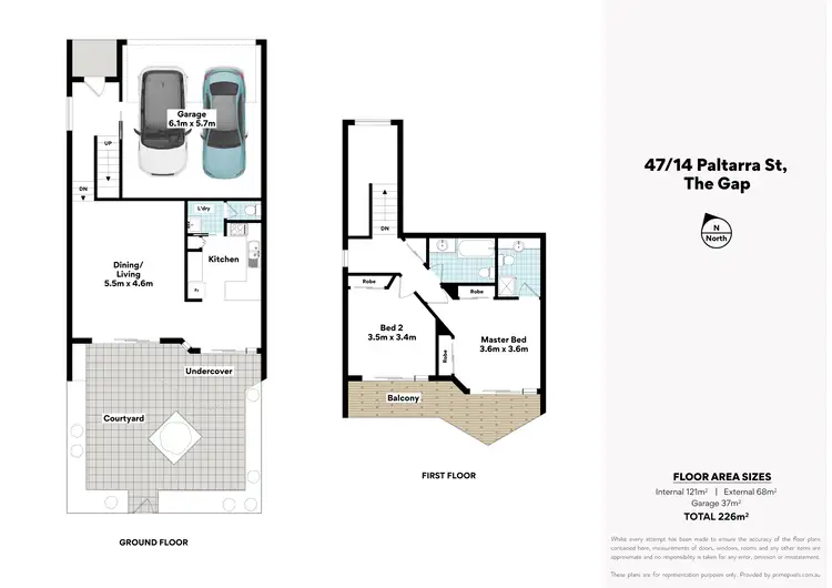 Floorplan of Homely townhouse listing, 47/14 Paltarra Street, The Gap QLD 4061