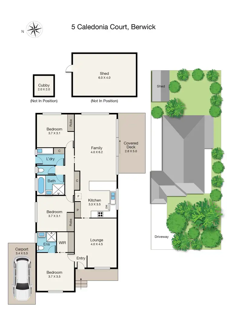 Floorplan of Homely house listing, 5 Caledonia Court, Berwick VIC 3806