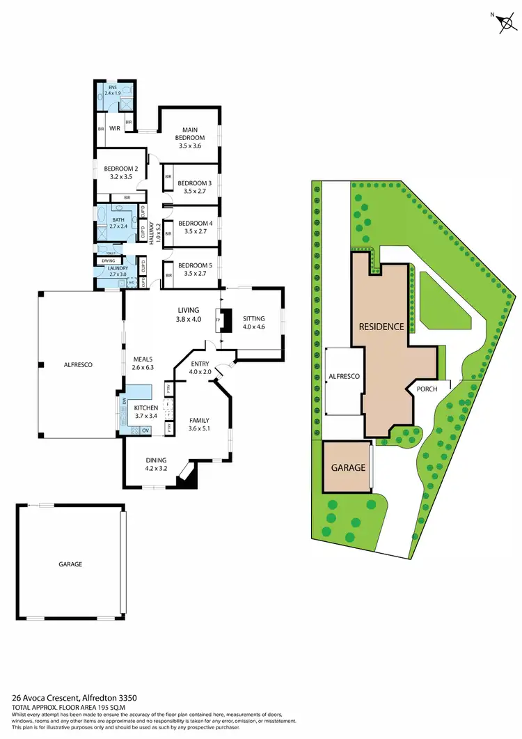 Floorplan of Homely house listing, 26 Avoca Crescent, Alfredton VIC 3350