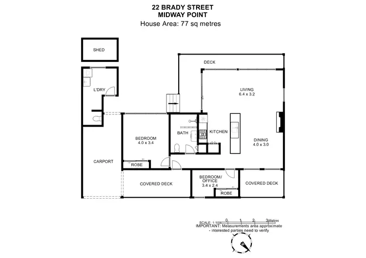 Floorplan of Homely house listing, 22 Brady Street, Midway Point TAS 7171