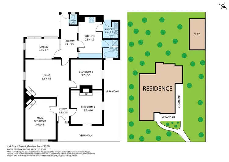 Floorplan of Homely house listing, 414 Grant Street, Golden Point VIC 3350