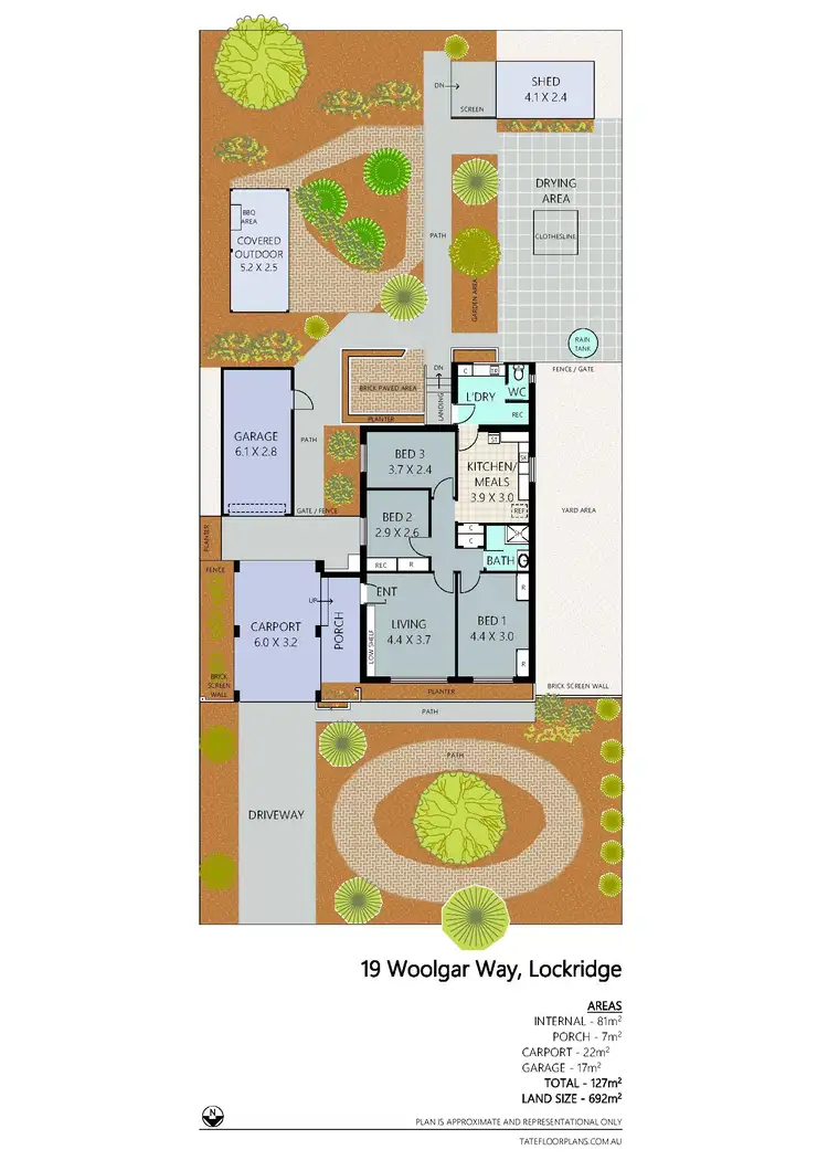 Floorplan of Homely house listing, 19 Woolgar Way, Lockridge WA 6054