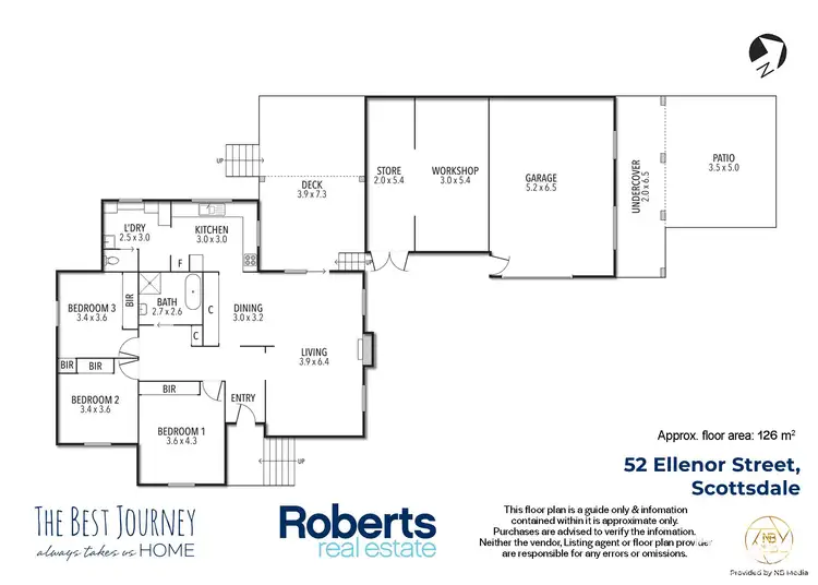 Floorplan of Homely house listing, 52 Ellenor Street, Scottsdale TAS 7260