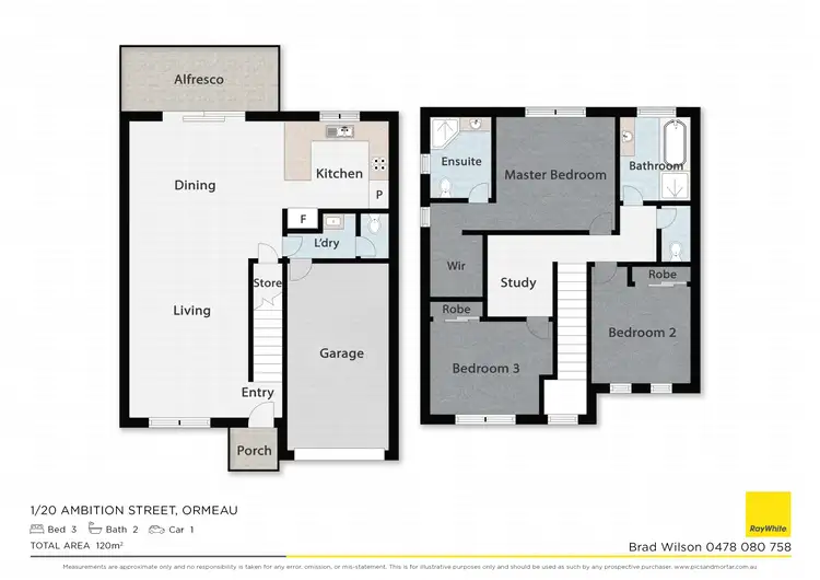 Floorplan of Homely townhouse listing, 1/20 Ambition Street, Ormeau QLD 4208