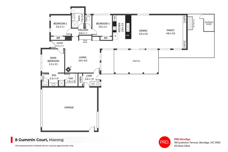 Floorplan of Homely house listing, 8 Gummin Court, Marong VIC 3515