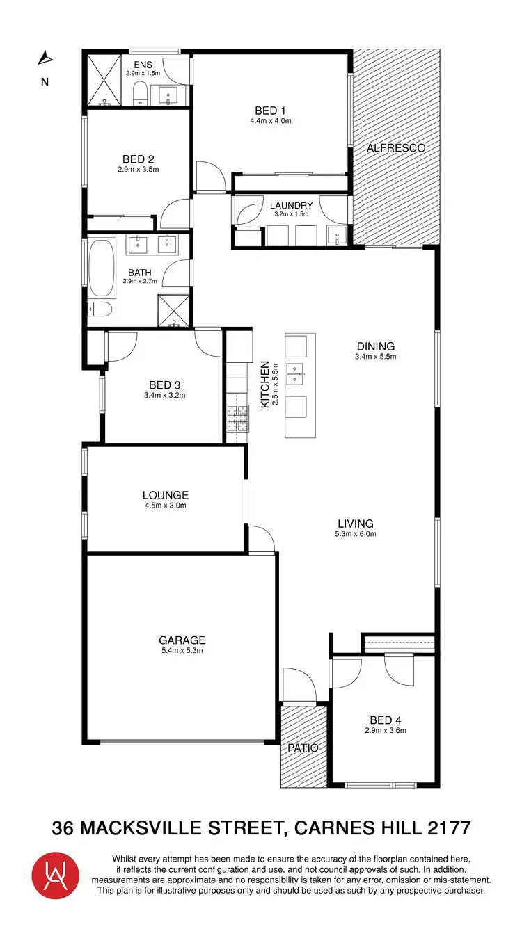 Floorplan of Homely house listing, 36 Macksville Street, Carnes Hill NSW 2171