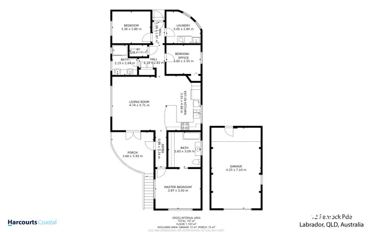Floorplan of Homely house listing, 12 Penrock Parade, Labrador QLD 4215