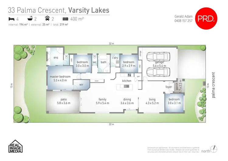 Floorplan of Homely house listing, 33 Palma Crescent, Varsity Lakes QLD 4227