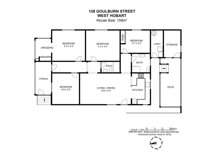 Floorplan of Homely house listing, 158 Goulburn Street, West Hobart TAS 7000