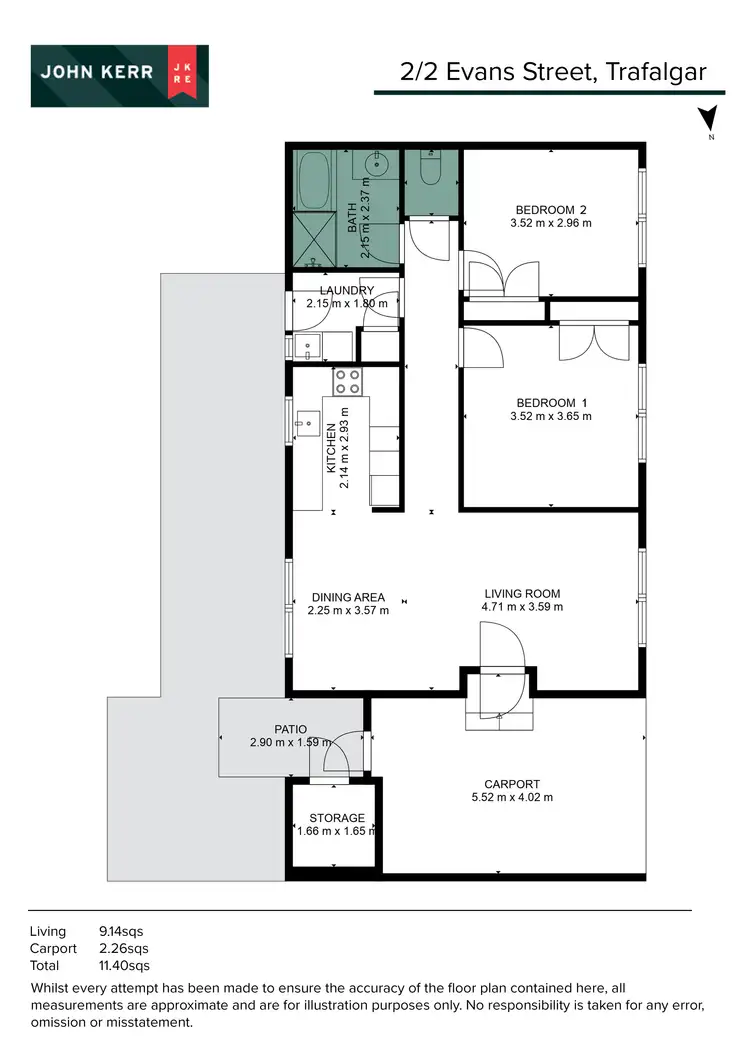Floorplan of Homely unit listing, 2/2 Evans Street, Trafalgar VIC 3824