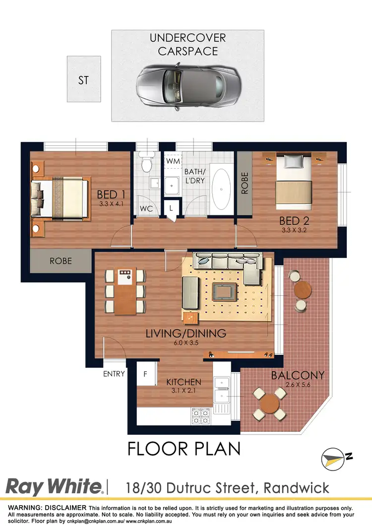 Floorplan of Homely unit listing, 18/30 Dutruc Street, Randwick NSW 2031