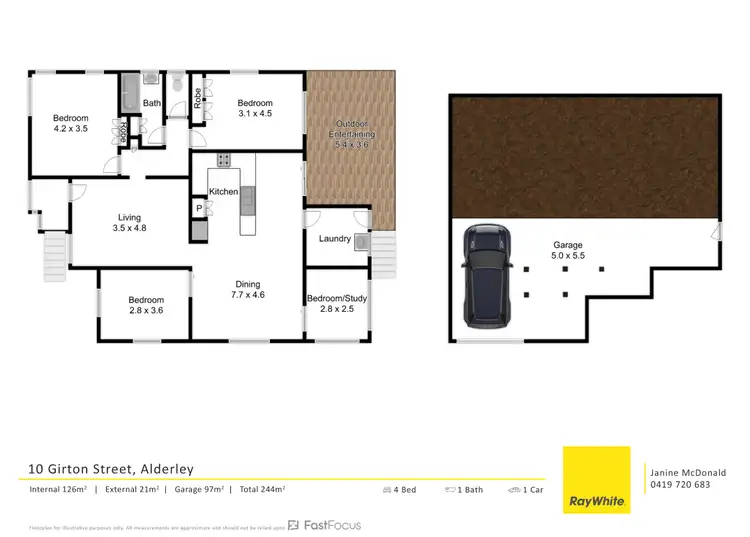 Floorplan of Homely house listing, 10 Girton Street, Alderley QLD 4051