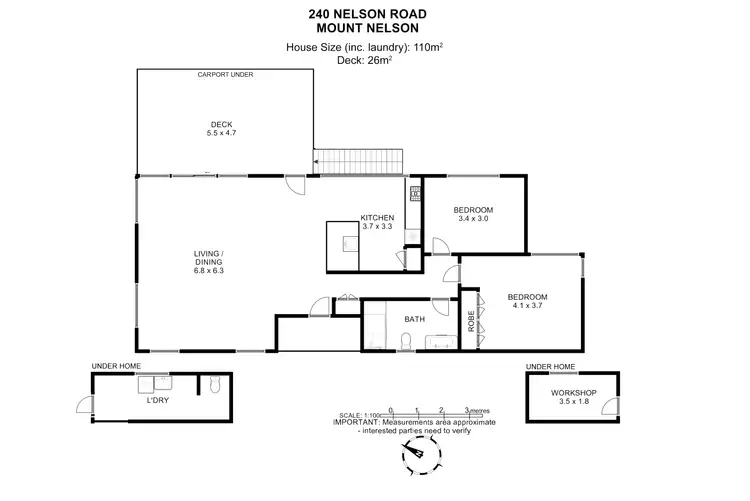 Floorplan of Homely house listing, 240 Nelson Road, Mount Nelson TAS 7007