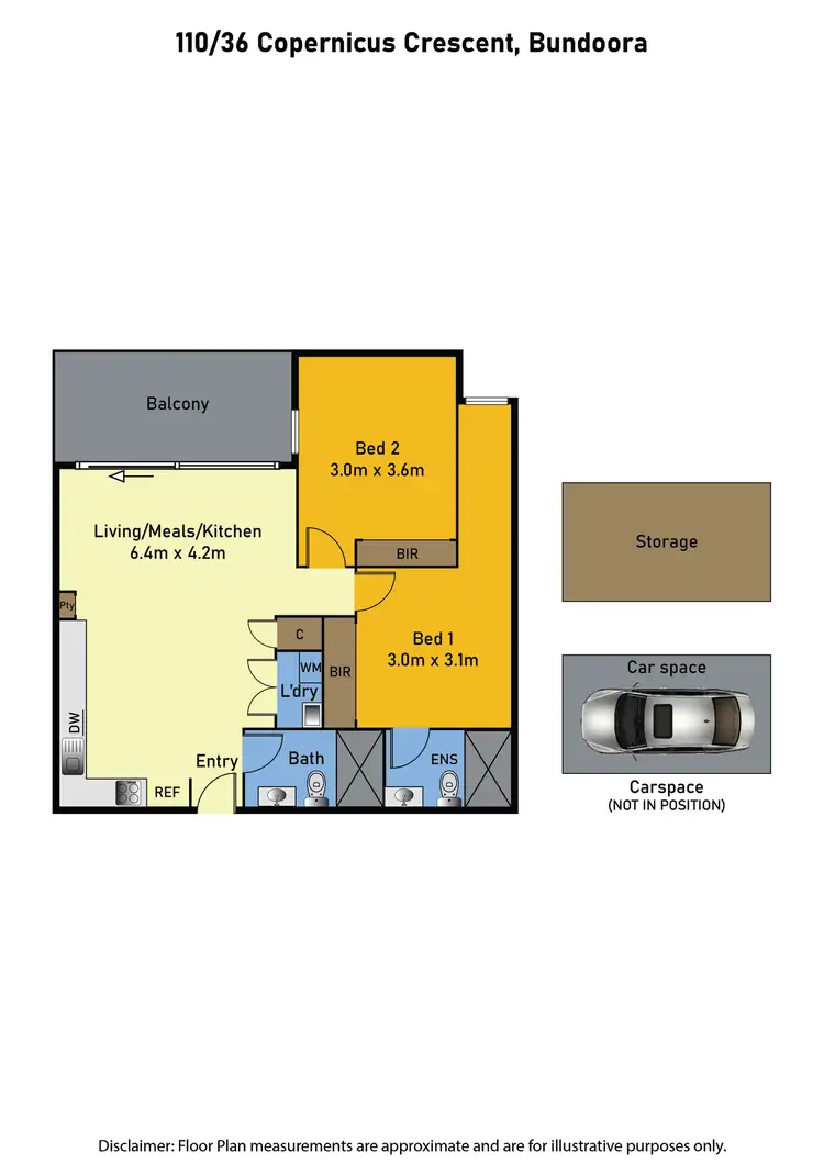 Floorplan of Homely apartment listing, 110/36 Copernicus Crescent, Bundoora VIC 3083