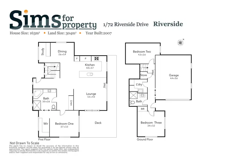 Floorplan of Homely townhouse listing, 1/72 Riverside Drive, Riverside TAS 7250