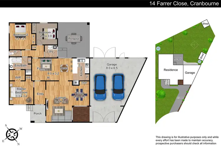 Floorplan of Homely house listing, 14 Farrer Close, Cranbourne VIC 3977