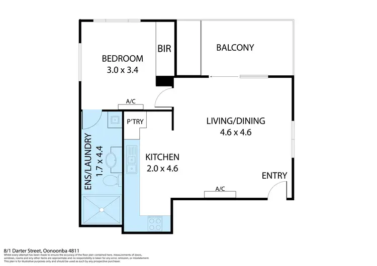 Floorplan of Homely unit listing, 8/1 Darter Street, Oonoonba QLD 4811