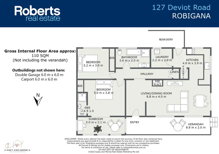 Floorplan of Homely house listing, 127 Deviot Road, Robigana TAS 7275
