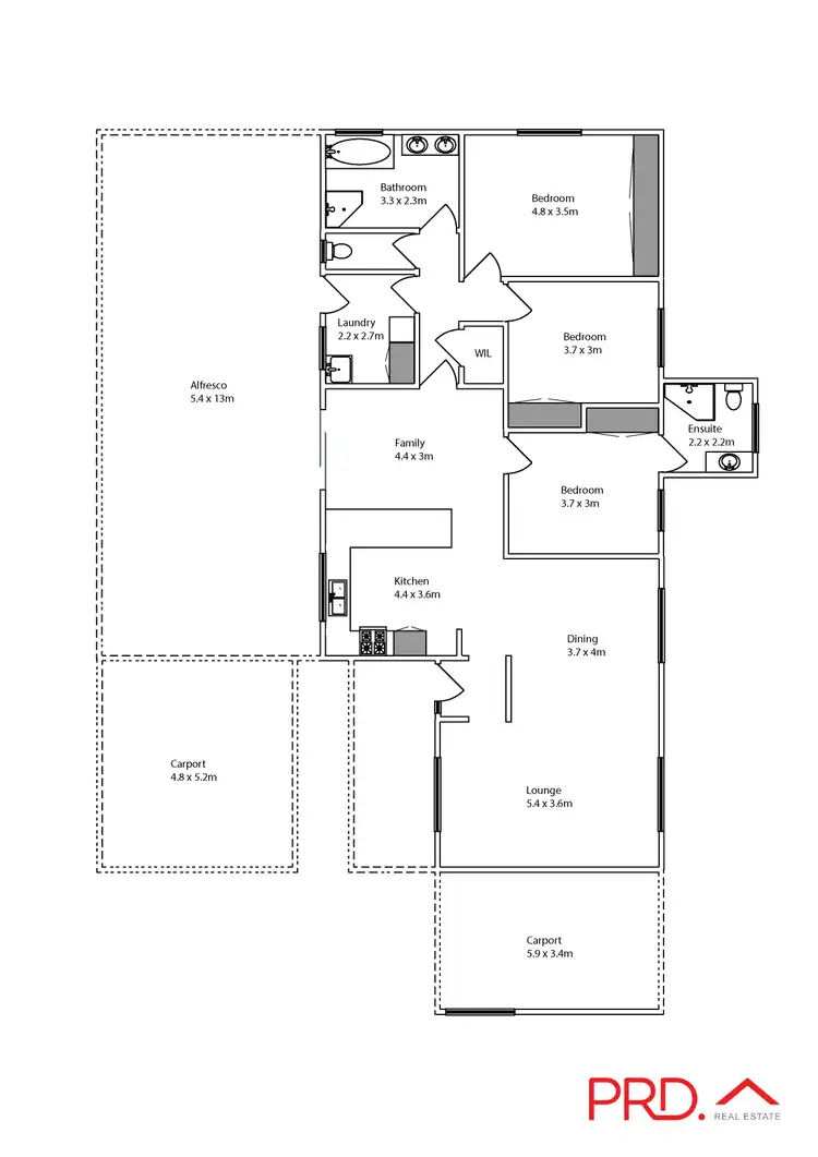 Floorplan of Homely house listing, 1 Kilburn Court, Mildura VIC 3500