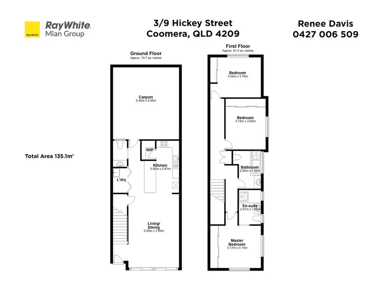 Floorplan of Homely townhouse listing, 3/9 Hickey Street, Coomera QLD 4209