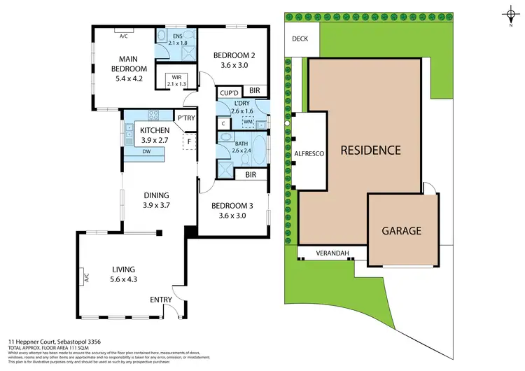 Floorplan of Homely house listing, 11 Heppner Court, Sebastopol VIC 3356