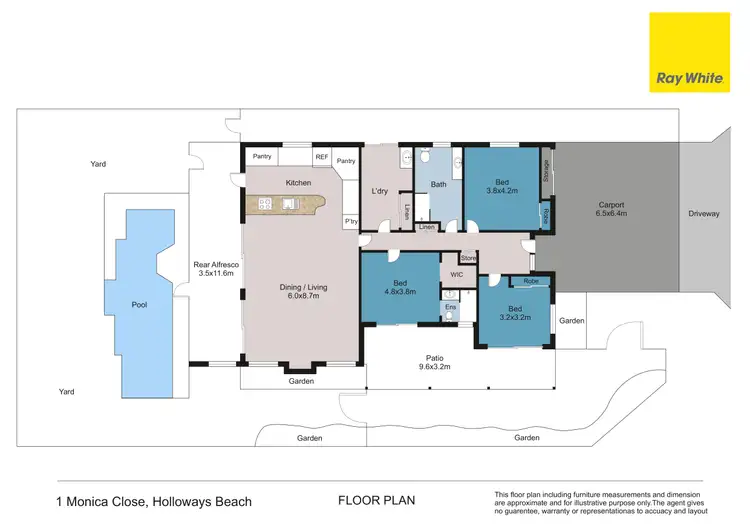 Floorplan of Homely house listing, 1 Monica Close, Holloways Beach QLD 4878