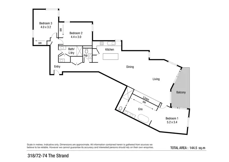 Floorplan of Homely apartment listing, 318/72-74 The Strand, North Ward QLD 4810